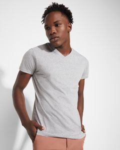 Roly CA6503 - SAMOYEDO Tubular short-sleeve t-shirt with 2-layer v-neck