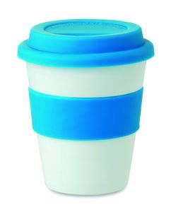 ASTORIA PP ASTORIA 350ml White Tumbler with Silicone Lid - GiftRetail MO8078