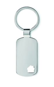 HOUSE KEY Elegant Metal Key Ring with House Charm - GiftRetail MO8693
