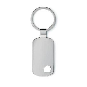 HOUSE KEY Elegant Metal Key Ring with House Charm - GiftRetail MO8693