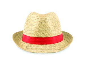 BOOGIE Letní klobouk z papírové slámy s barevnou stuhou - GiftRetail MO9341