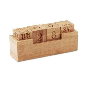 KARENDA Eco-Friendly Perpetual Bamboo Desk Calendar - GiftRetail MO9404