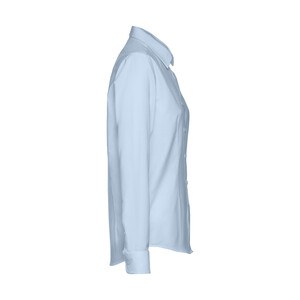 TH Clothes 30154 - Women's long-sleeved oxford shirt with pearl coloured buttons