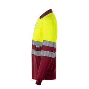 Velilla 36067 - Dvoubarevná polokošile z ptačí perspektivy (160 g/m²) s dlouhým rukávem, z polyesteru (100 %)