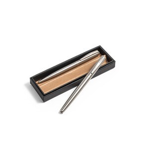 Sada válečku a kuličkového pera s tělem z nerezové oceli (53 % rSS) s klipem - Egotier 91781