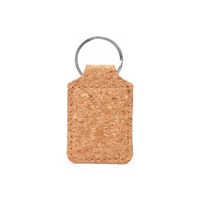 HIBIS Classic natural cork keyring with metal ring - EgotierPro KO4053
