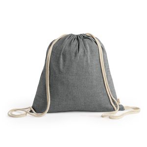 Stamina MO7165 - BRESCIA Drawstring bag made of 120 gsm recycled cotton in heather finish and cords in natural colour