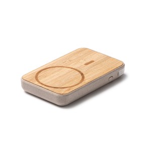 BRENER 5000mAh Bamboo/Wheat Wireless Charger - EgotierPro PB1054