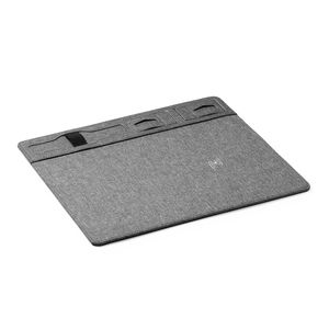 DEMAR Mouse pad in RPET with in-built 10W wireless charger - EgotierPro AL3038