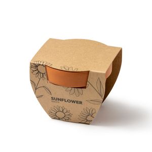 GIRAX Terracotta flower pot with sunflower seeds - EgotierPro MC1036
