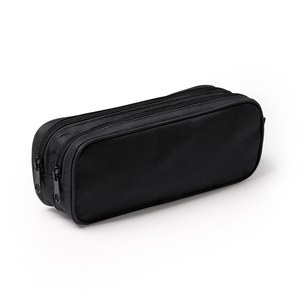 DILU Pencil case in 300D RPET polyester with double compartment and zipper fastening - EgotierPro ET1337