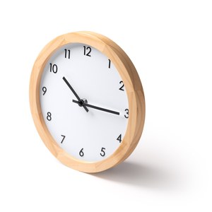 KARPE Bamboo wall clock in a vintage design with black numbers and hands - EgotierPro RJ1375