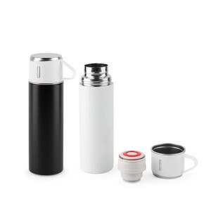 Double-walled stainless steel bottle (90% recycled) with matte finish 490 mL - Egotier 94348