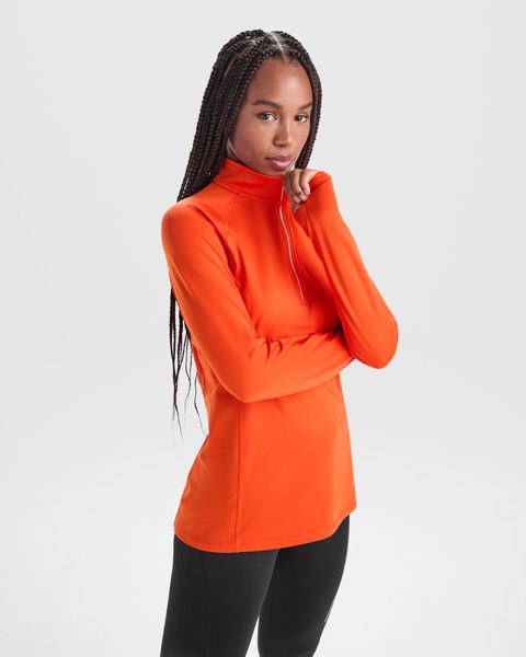 ESTAMBUL WOMAN Fitted brushed technical sweatshirt with a raglan sleeves and a half zip inverted design featuring a reflective detail