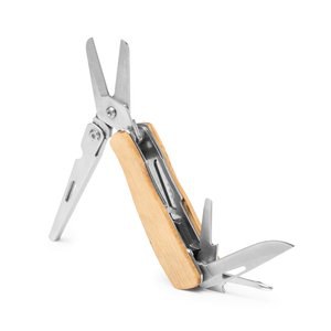 Stamina TO1946 - FUSCO 4 in 1 multi tool made from stainless steel with a bamboo body