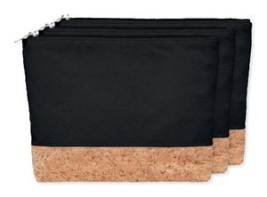 Pack of 30 GiftRetail MO9817 - PORTO BAG Eco-Friendly Cork & Cotton Cosmetic Travel Bag