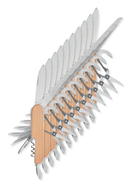 LUCY LUX Stainless Steel Bamboo Multi-Tool Knife