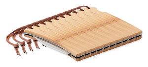 Pack of 100 GiftRetail MO6623 - MANSAN Eco-Friendly Bamboo Handle Foldable Knife