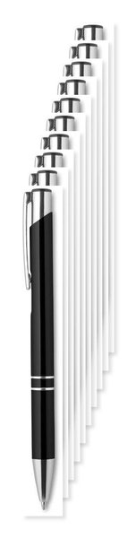 BERN Elegant Aluminium Push Button Pen with Blue Ink