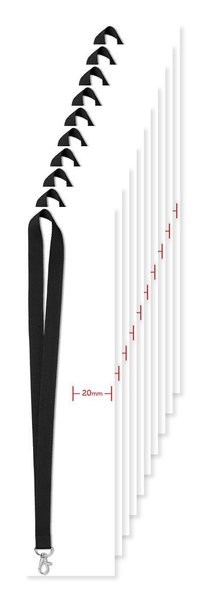 Pack of 100 GiftRetail MO9058 - SIMPLE LANY - Premium 20mm Lanyard with Metal Hook - Sublimation Print